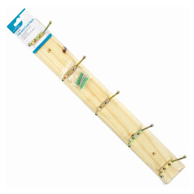 Blackspur 5 Hook Hat And Coat Rack - Pine Blackspur 5 Hook Hat And Coat Rack - Pine